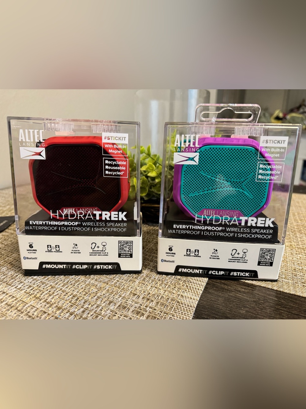 Altec Lansing HydraTrek Waterproof Wireless Speaker w/ built in Magnet
